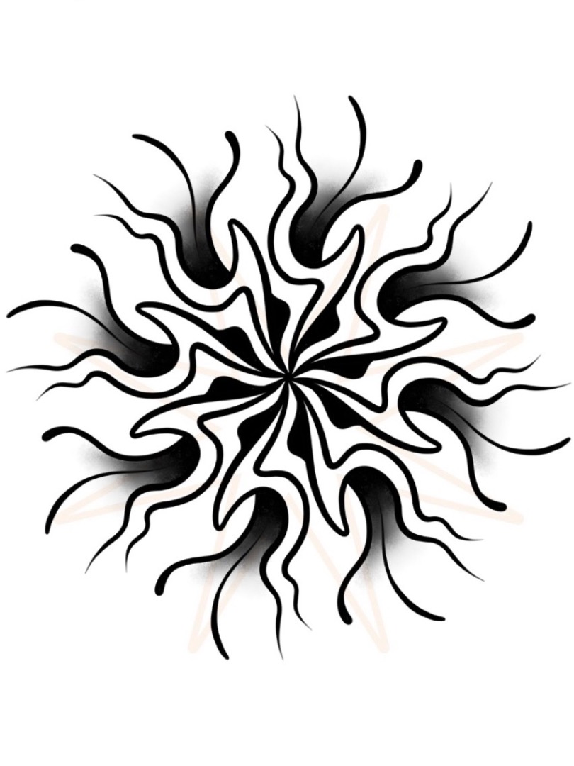 Mandala ondas. 8 a 12cm